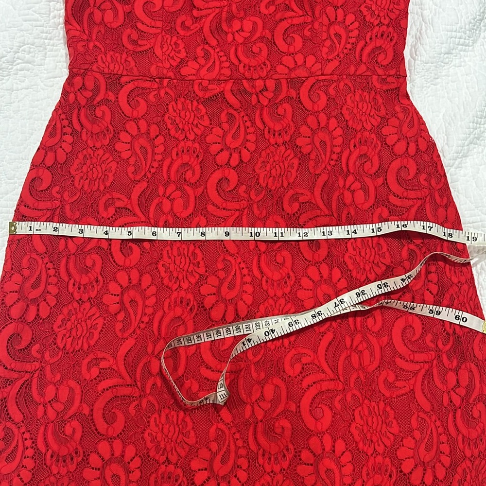 COPY - BCBGMAXAZRIA NWT red off the shoulder lace dress - Picture 10 of 10